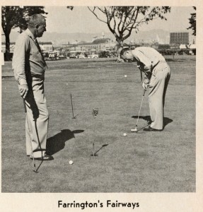 Farrington's Fairways, six hole golf course just inside the main gate, Alameda Naval Air Station, Alameda, California   